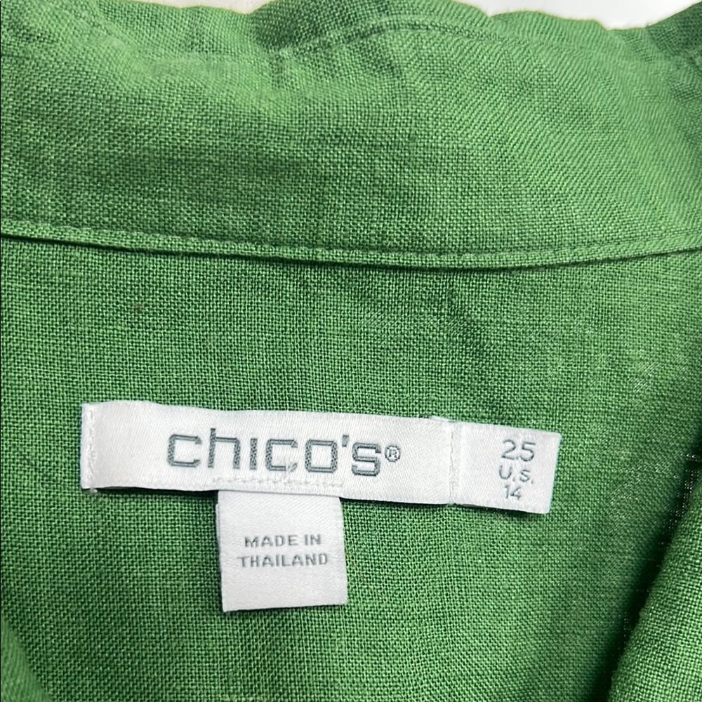 Chico's Green Linen Shirt